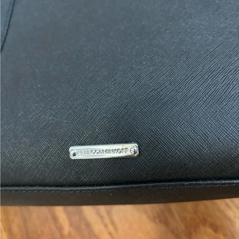 REBECCA MINKOFF Black Leather Shoulder Tote - Picture 3 of 8